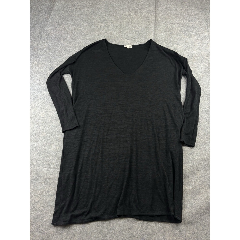 Free People We The Free Sweater Black Lightweight Tunic Slouchy Relaxed Womens M